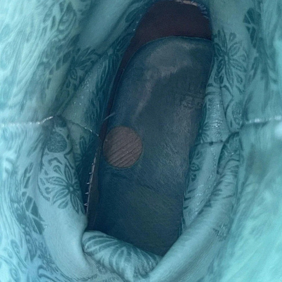 Vtg Corral C-1052 Women's Brown Leather Lizard Inlay Western Cowboy Boots 7.5 M - Picture 8 of 8